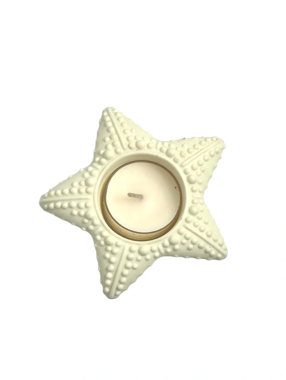 Partylite Sea Drifters Bisque Starfish Tealight Candleholder